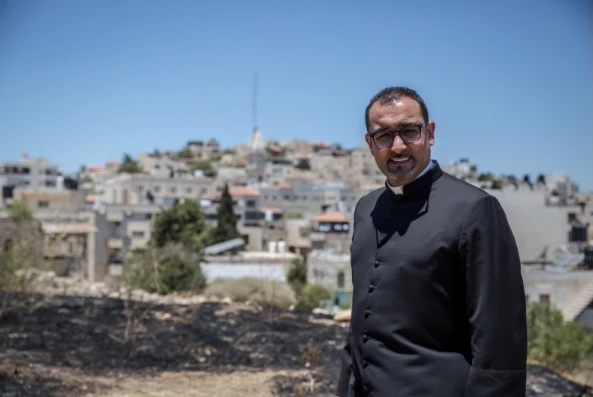 Father Bashar Fawadleh was appointed as the Latin Rite pastor of Taybeh in 2021.